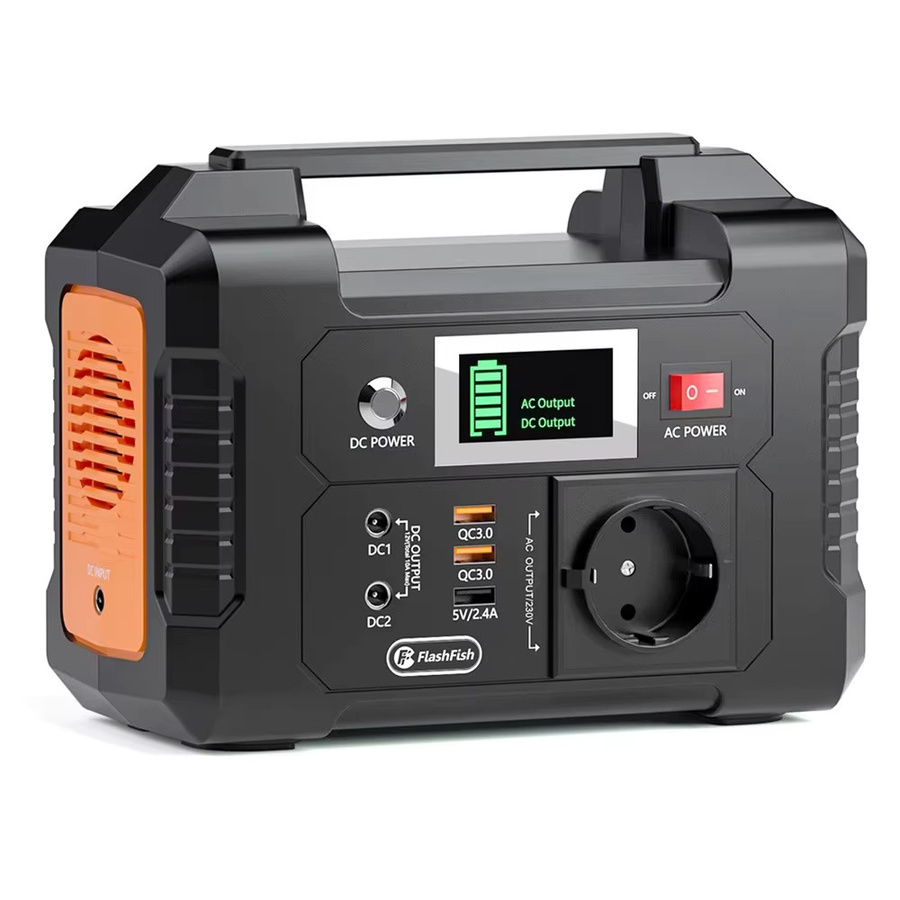 Flashfish E200 Tragbare Powerstation 200W 151Wh LiFePO4-Akku in Schwarz für Outdoor, Reisen und Heimgebrauch - Bild 7