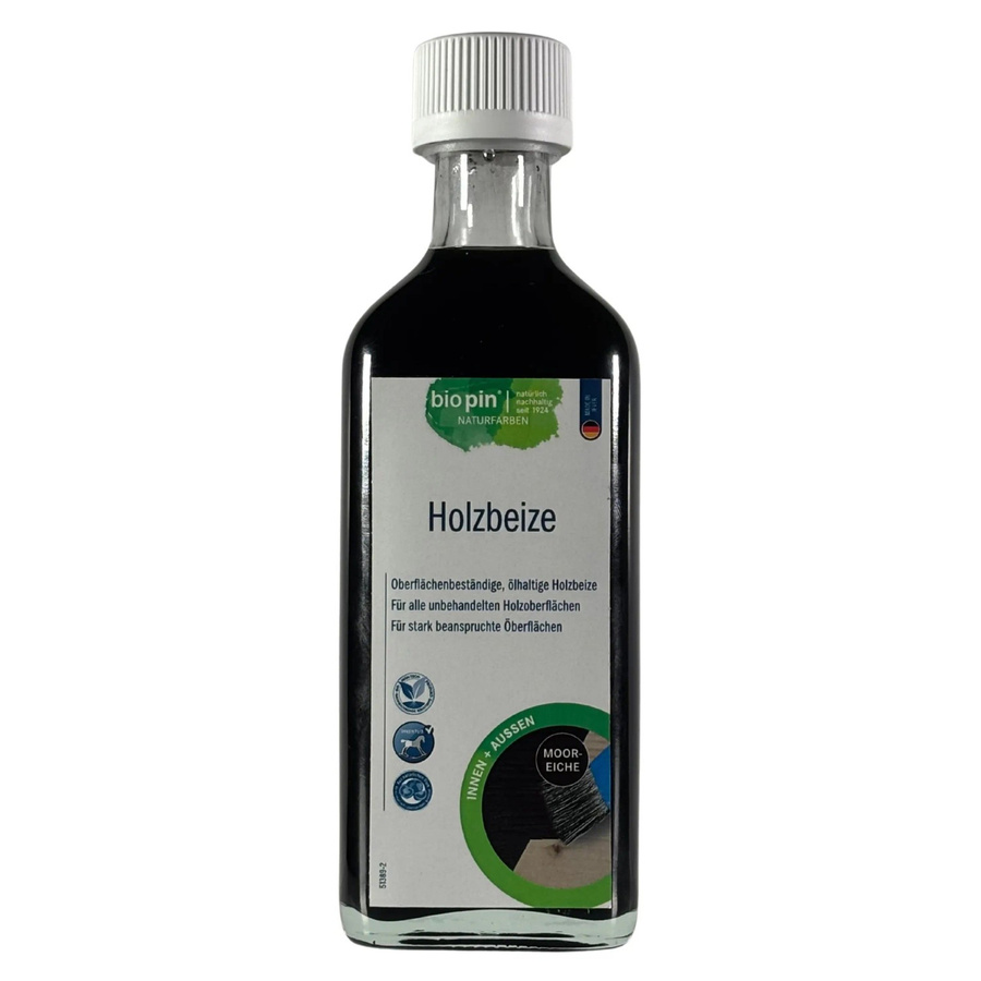 Biopin Holzbeize Mooreiche braun wasserabweisend lösemittelbasiert 0,25 l - Bild 2