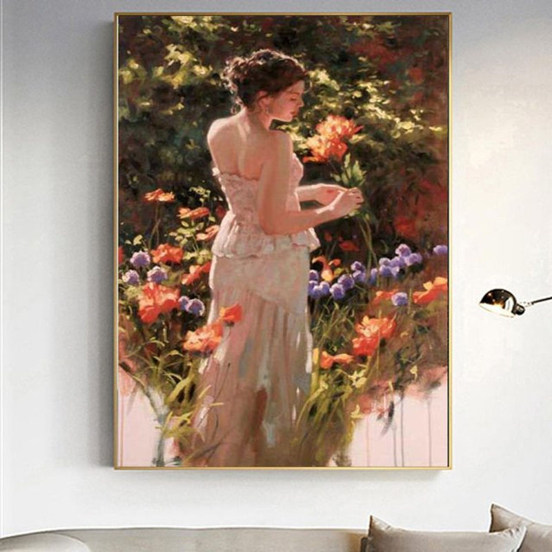 FIYO Diamond Painting 5D Diamantmalerei Mosaik Bild aus Strasssteinen, mehrfarbig, B/H: 20 x 30 cm - Bild 1