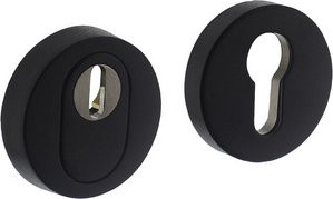 Intersteel Sicherheitsrosette aus Edelstahl in Schwarz, Durchmesser: 53 mm - Bild 1