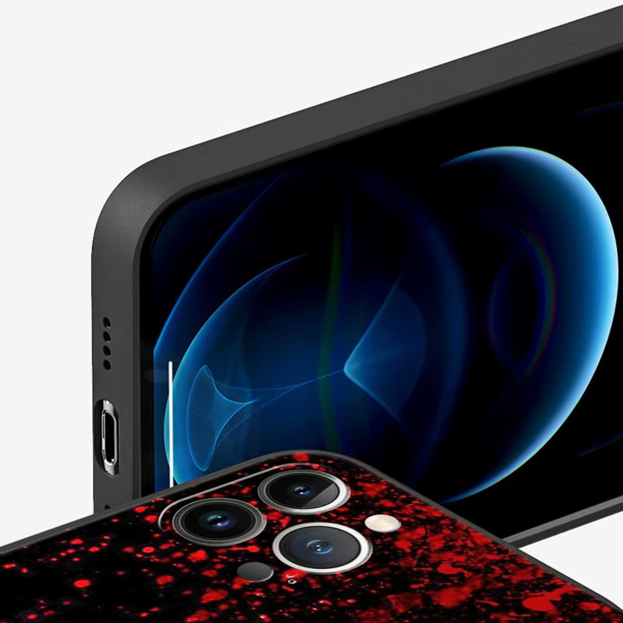 CreateXin Handyhülle Tokyo Rote Spinnenlilie für iPhone 11 bis 17 Pro Max, Weiche TPU Schutzhülle, Rot - Bild 3