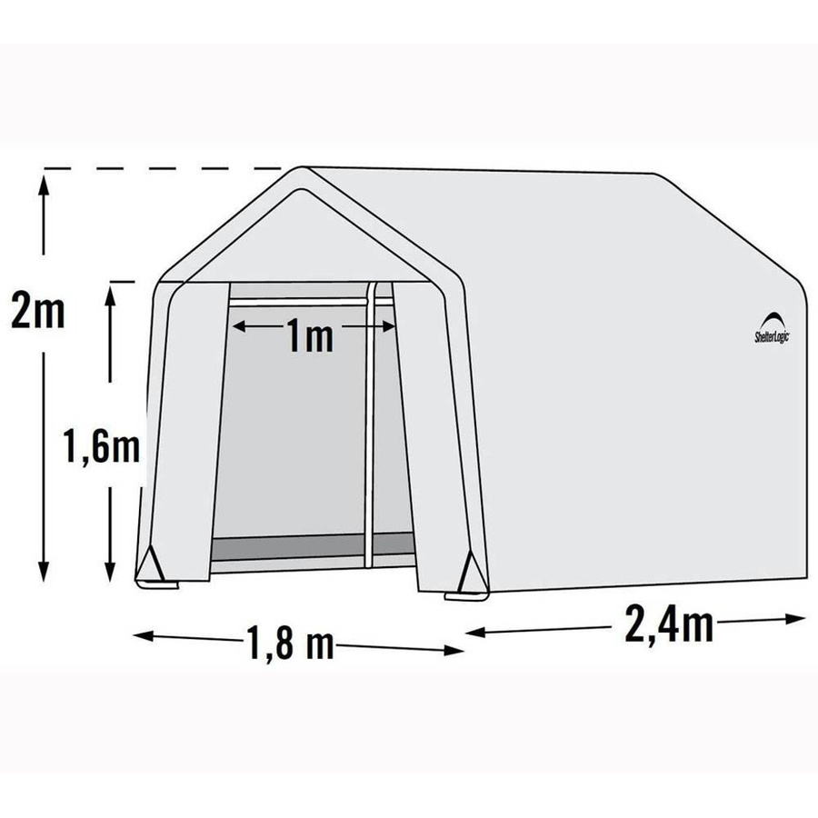 ShelterLogic Foliengewächshaus Weiß 4,32 m², B/H/L: 240 x 180 x 200 cm - Bild 3