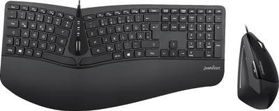 Perixx PERIDUO-505B Ergonomisches Tastatur- und Maus Set mit USB-Anschluss in Schwarz (QWERTZ DE) - Bild 1