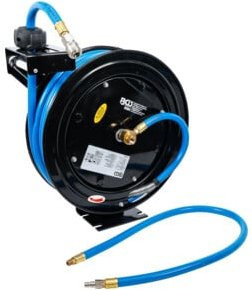 BGS Technic Druckluftschlauch mit automatischem Aufroller, Blau/Schwarz, 15 m - Bild 1
