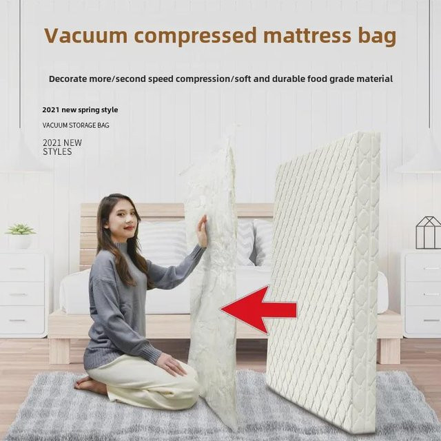 VantaGoods Vakuum-Kompressionsbeutel für Latexmatratzen, Extra Large, transparent, B: 230 cm, H: 120 cm - Bild 1