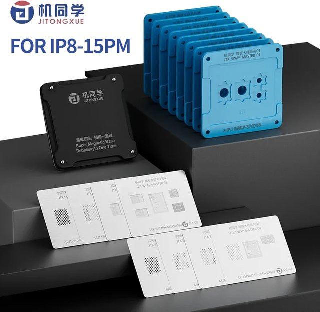 Jitongxue 17 in 1 IP-Swap-Board Chip-Balling-Plattform-Kit für iPhone 8-15-Serie Handy-Reparatur-Tool - Bild 1