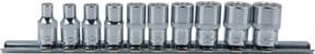 KS Tools CHROMEplus 1/4 Zoll 12-kant Stecknuss-Satz, 10-teilig, Silber, 4-13mm - Bild 1
