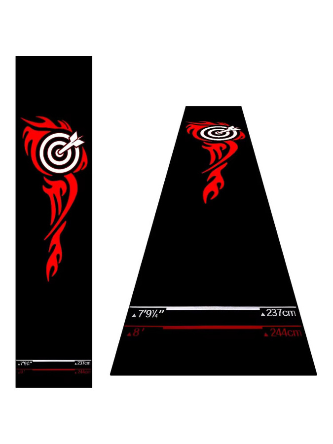 VIKAMA Red Flame Totem Dartmatte, Rot, professionell - Bild 6