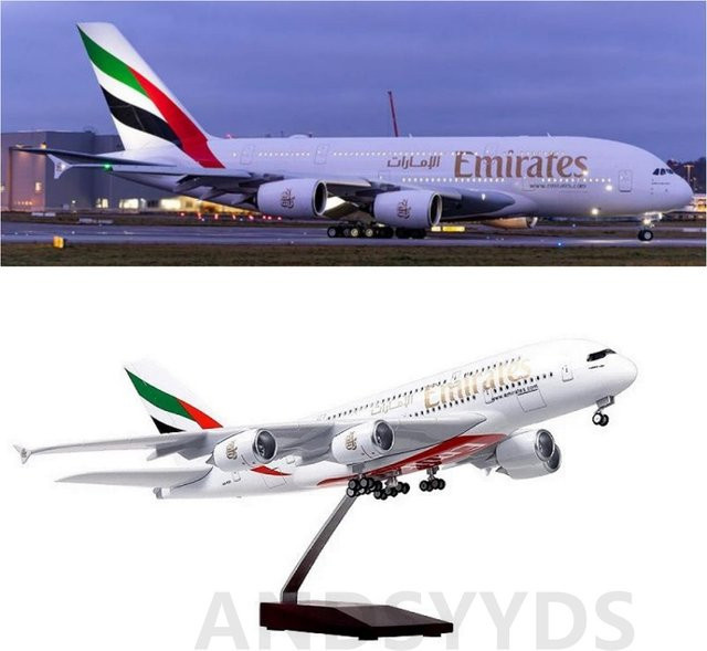 ZOCO A380 Emirates Airways Modellflugzeug, 1:160, Harz - Bild 1