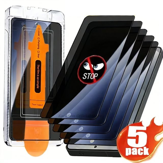 Samsung Privatsphäre-Displayschutz Anti-Spionage Panzerglas für S24 Ultra S24 Plus S24FE S24 S25 Ultra S26 Ultra A57 transparent - Bild 1