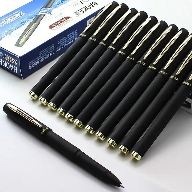 Gelstifte Set in Schwarz mit Stärken von 0,5 mm, 0,7 mm und 1,0 mm für Schule und Büro - Bild 1