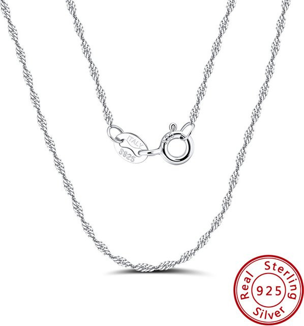 ORSA JEWELS Halskette, 925 Silber, Twist Curb Singapur Seil Kette - Bild 1