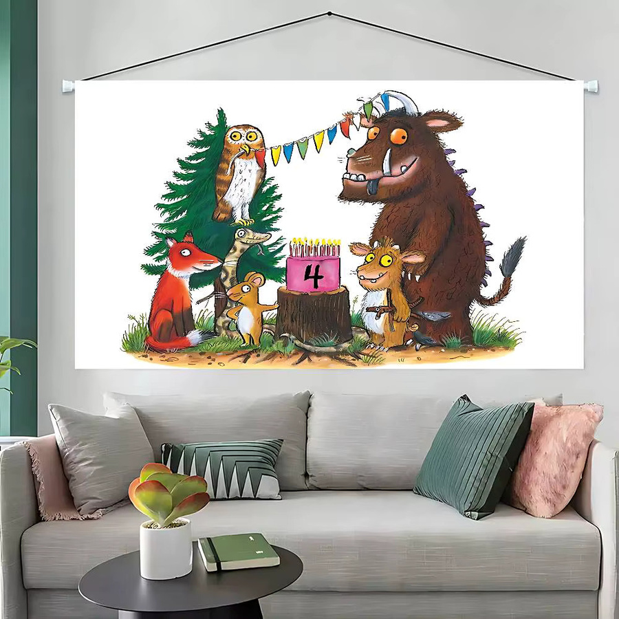 52TOYS Fotohintergrund mit Cartoon-Tierillustration in Mehrfarbig für Studio-Dekorationen und Events - Bild 2