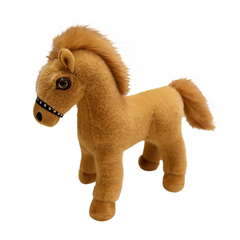 Yiran Furniture Pferd Plüschtier Pony mit Sattel 20cm - Bild 1