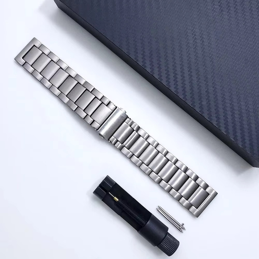 Uhrenarmband Titan, Edelstahl, Silber, 22 mm, Unisex - Bild 3