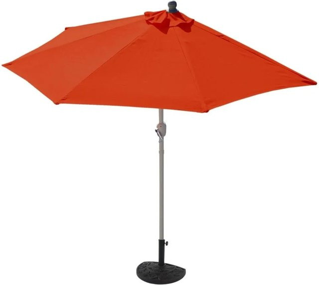 MCW Sonnenschirm Lorca halbrund in Terracotta mit Ständer, Balkonschirm aus Polyester und Alu mit UV-Schutz UPF 50+, Durchmesser: 300 cm - Bild 2