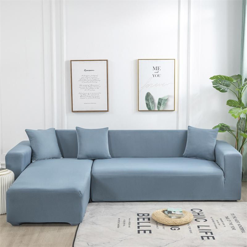 Elastischer Sofabezug von Your Warm Home in Lila für 1-Sitzer, L-förmige Chaiselongue-Schonbezug aus Polyester-Elastan mit rutschfester Oberfläche - Bild 2