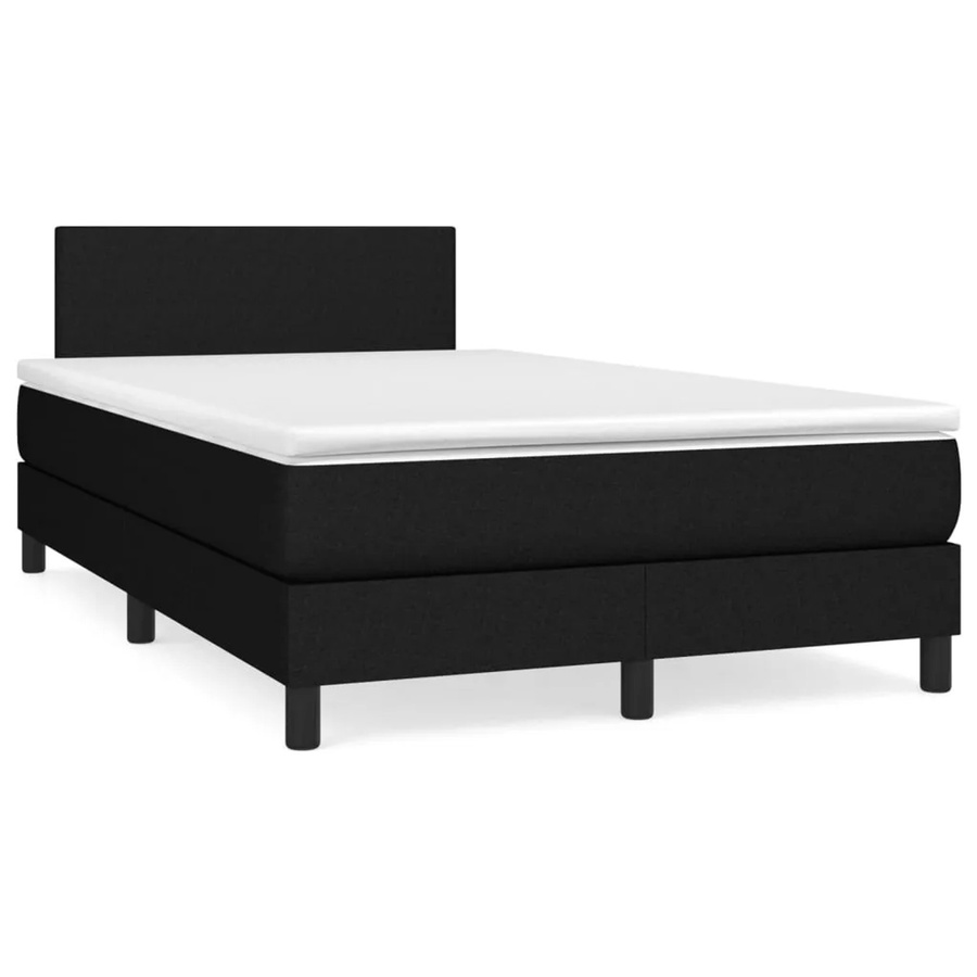 vidaXL Boxspringbett mit Matratze Hybrid-Design in Schwarz, B/T/H: 120 x 200 x 78 cm - Bild 2
