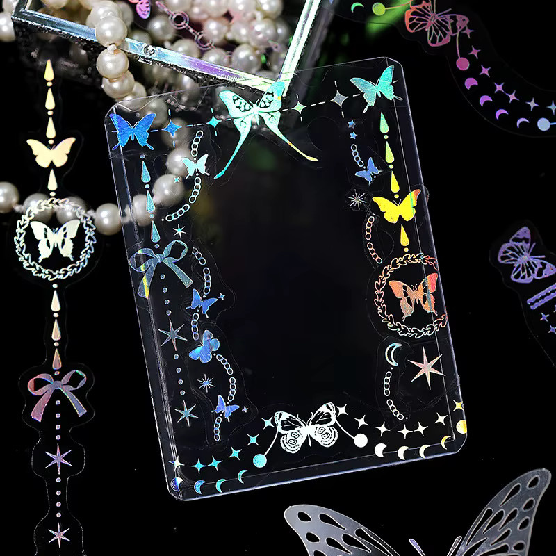 20 Stück Laser-Flash-Aufkleber in Multicolour als selbstklebende Stick-Etiketten für DIY-Scrapbooking und Bastelbedarf - Bild 3