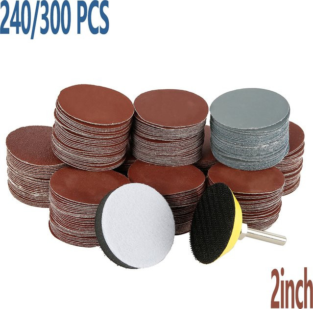 Toorise Schleifscheiben Pads Set mit 60–3000 Körnung, 50 mm Durchmesser, Multicolour Schleifpolierpad Kit für Dremel Drehwerkzeuge und Metallbearbeitung - Bild 1