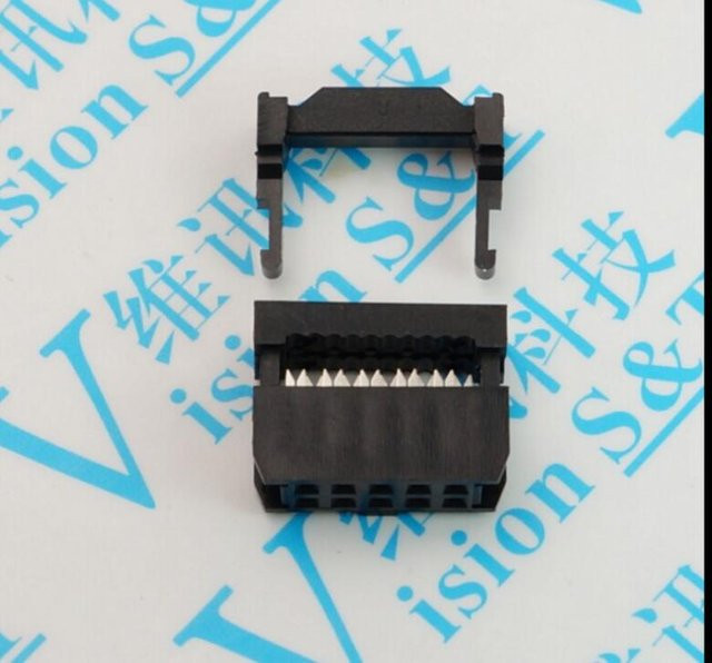 VIDONIA IDC Flachbandkabel Stecker und Buchsen Set, 2,54 mm Rastermaß, Schwarz, 50 Stück - Bild 1