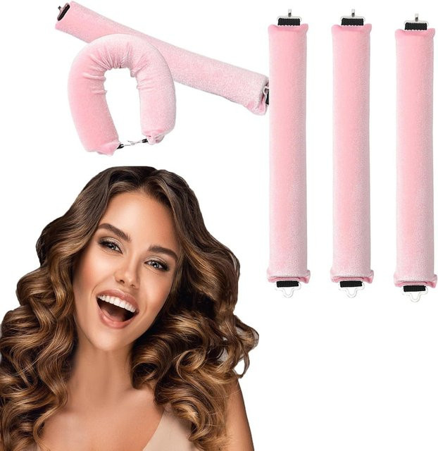 Elberta Heatless Curls Lockenwickler, 3 Stück, Rosa, Damen - Bild 1