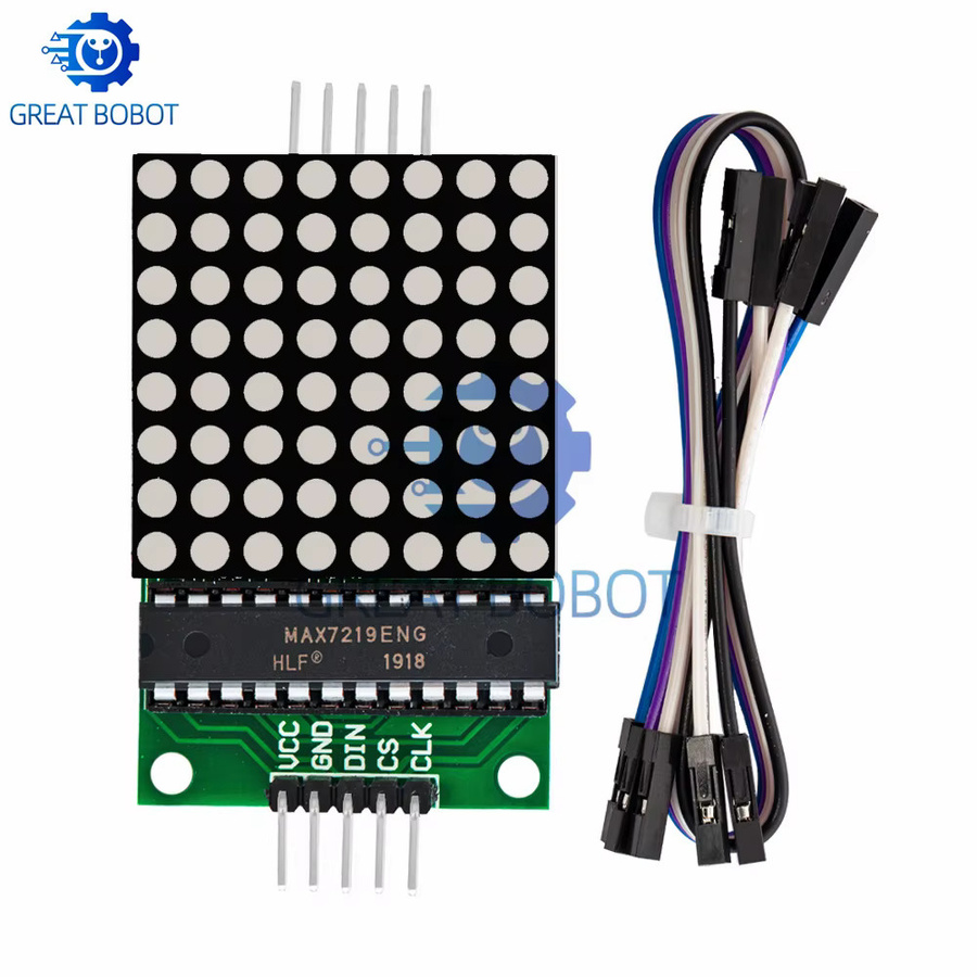 Baishundianzi BS 8x8 MAX7219 Dot LED Matrix Modul in Rot für Arduino mit 5-V-Schnittstelle und Kathodendesign - Bild 2