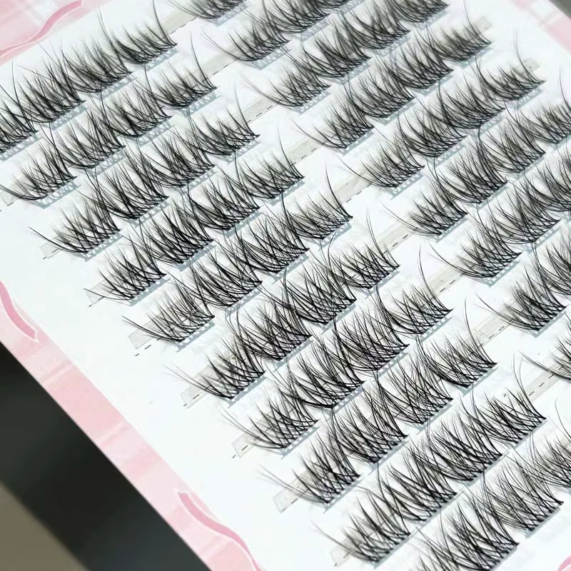 Mixiaohe Crescent Spring Fluffy Cluster Lashes, C Curl, Natürlich - Bild 5