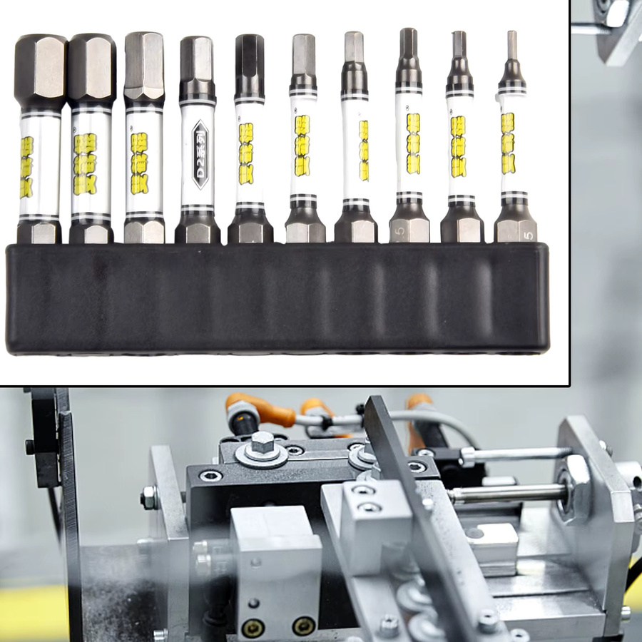 VIBRATITE 10er Set Magnetische Schlagschrauber Bits mit 1/4 Zoll Hex Schaft für Kreuz, Sechseck und Torx - Bild 2