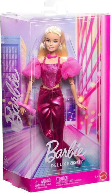Mattel Barbie Deluxe Style Puppe im pinken Organza-Outfit ab 3 Jahren - Bild 1