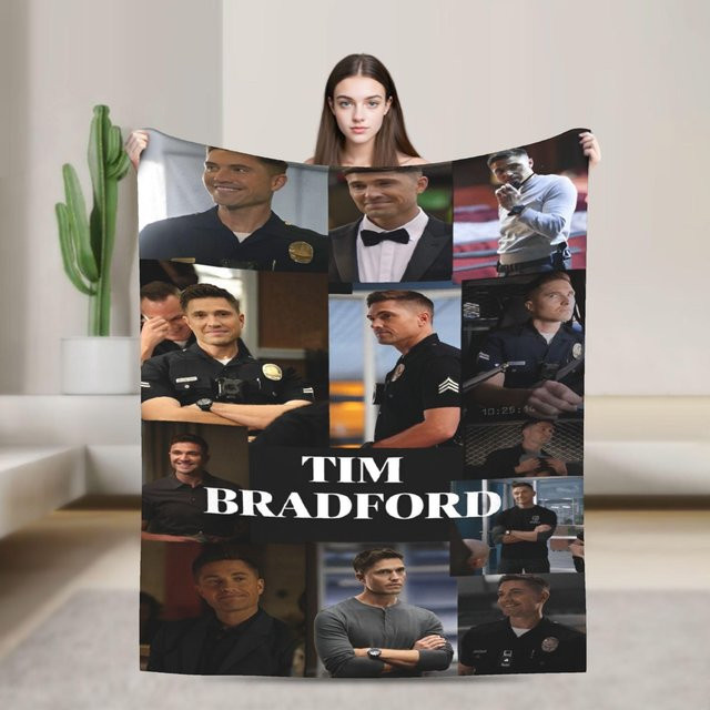 Weiche Flanell Tagesdecke The Rookie Tim Bradford Design, Mehrfarbig, B/T: 130 x 150 cm - Bild 1