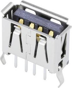 Molex USB-A Buchse vertikal in Silber und Gold 1050570001 - Bild 1
