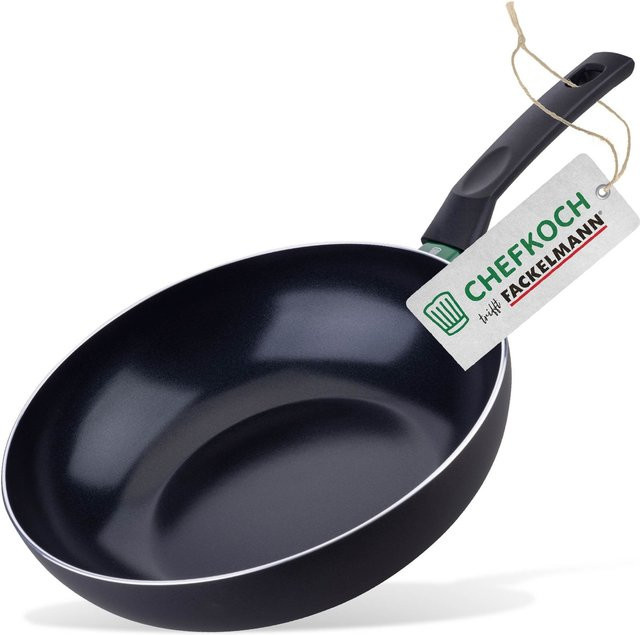 Fackelmann Wokpfanne mit Keramikbeschichtung in Grün und Schwarz, Durchmesser: 28 cm - Bild 1
