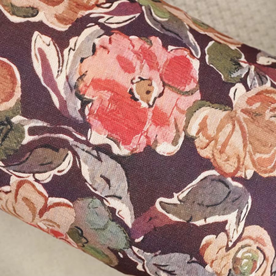 BUYNOW Kissenbezug aus Baumwolle mit floralem Dutch-Spitzenmuster in Braun für Wohnzimmer und Schlafzimmer - Bild 3