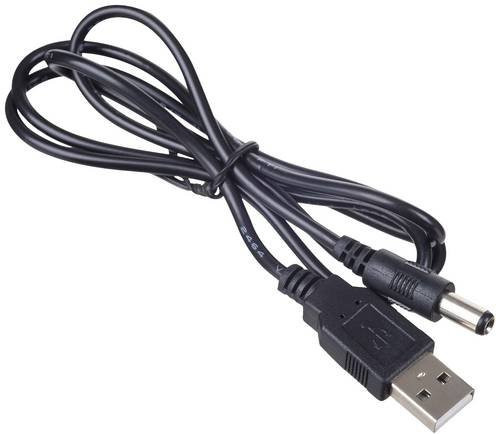 Akyga USB-Ladekabel mit DC-Stecker 5,5mm in Schwarz, Länge: 0,80 m, AK-DC-04 - Bild 1