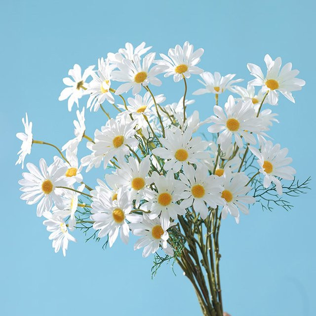 MENGHAO Gänseblümchen Kunstblumen-Blumenstrauß in Pink und Weiß, Höhe: 50 cm - Bild 1