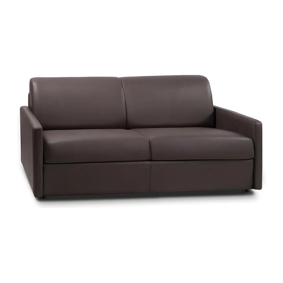 Vente-unique Schlafsofa Calife in Braun mit Kunstlederbezug und Schaumstoffpolsterung - Bild 2
