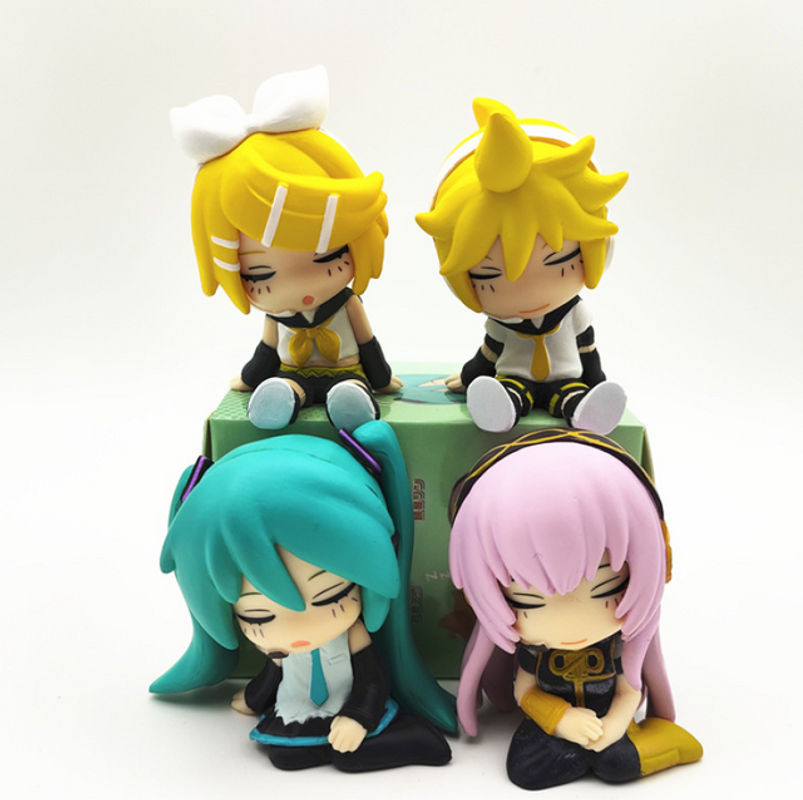 Bandai Anime PVC Figur Hatsune Miku Luka Kagamin Rin Len Sammelfigur Mehrfarbig Höhe: 5 cm - Bild 1