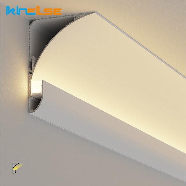 Khelse LED Aluminiumprofil für die Decken- und Wandmontage, weiß, lineare Lichtleiste zur Oberflächenmontage - Bild 1