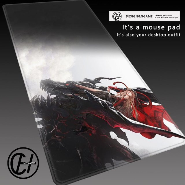 HYBXAXC Final Fantasy Schreibtischunterlage und Mauspad in Schwarz und Multicolour - Bild 1
