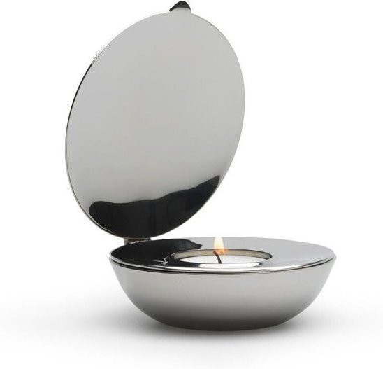 Design House Stockholm Shell Teelichthalter in Silber aus Metall - Bild 1