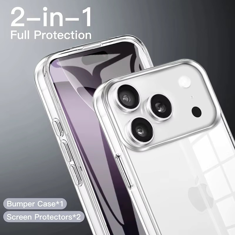 ZEKS 360 Ganzkörper-Handyhülle mit integriertem Displayschutz für iPhone 17, iPhone 17 Pro, iPhone 17 Pro Max und iPhone Air, transparent, stoßfest - Bild 4