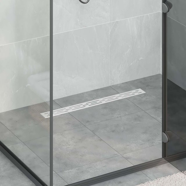 Lineare Duschrinnenablauf VD Home Furnishing aus Edelstahl 304 in Silber, Breite: 80 cm - Bild 1
