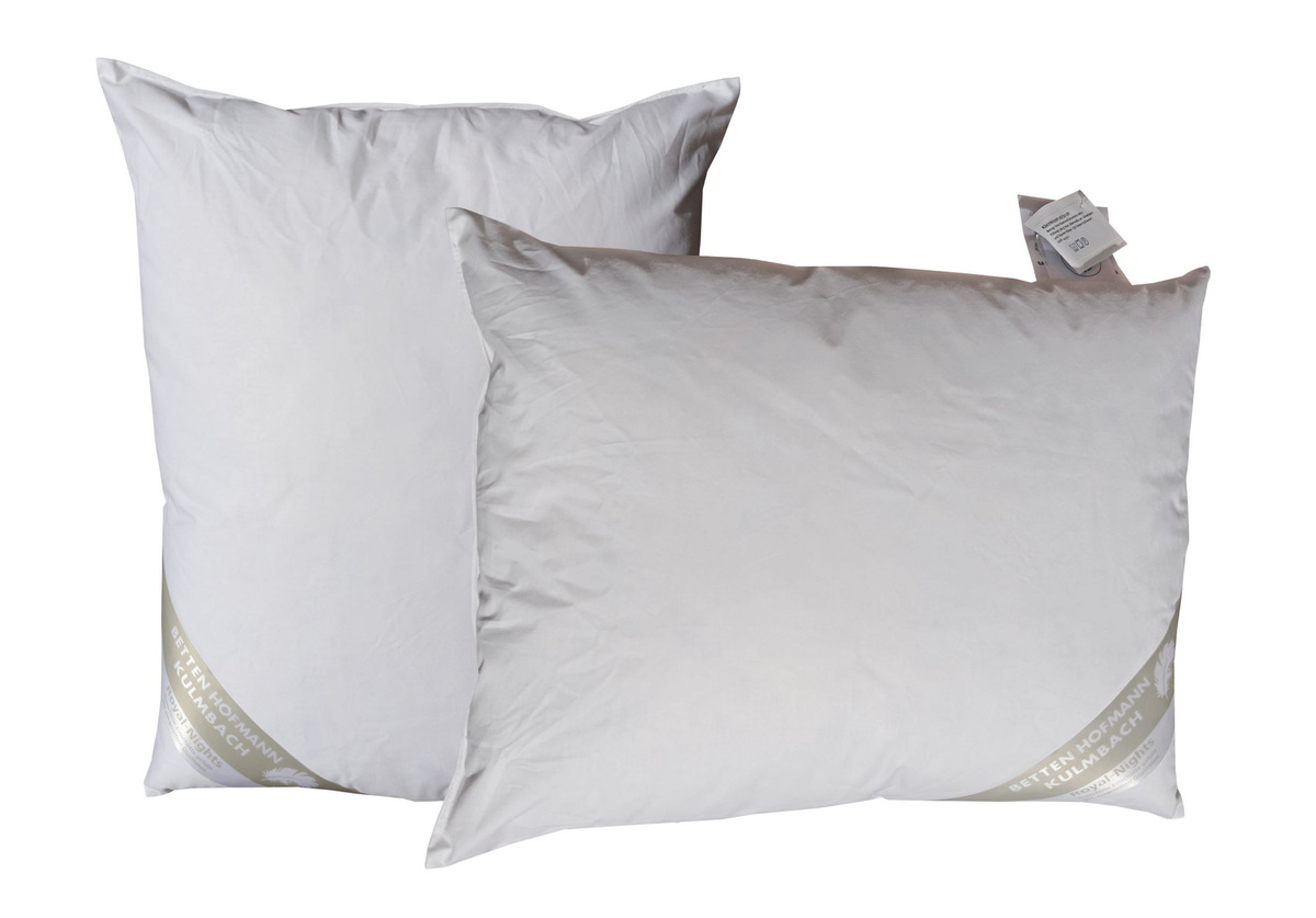 2er Set Hofmann Kleinkissen in Weiß, B/H: 40 x 50 cm, mit Daunen und Federn - Bild 1