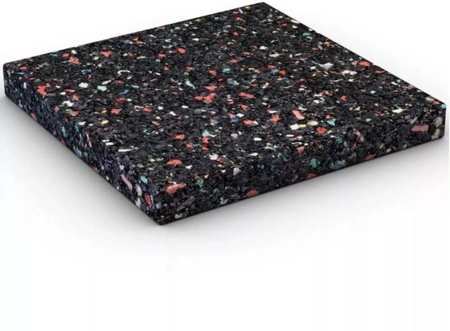 Karibu Unterlegpads aus Gummi für Gartenhäuser, Schwarz, 48 Stück, B/T/H: 7 x 7 x 0,8 cm - Bild 1