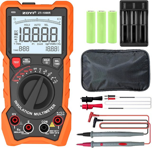 ZOYI ZT-1000R Isolationswiderstandsmessgerät Hochpräzises digitales Megohmmeter 1000 V Multimeter - Bild 1