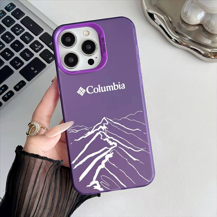 Columbia Sportswear Handyhülle mit Metallknopf-Galvanik für iPhone 17, 16, 15, 14, 13, 12 und Pro Max in Purple - Bild 3