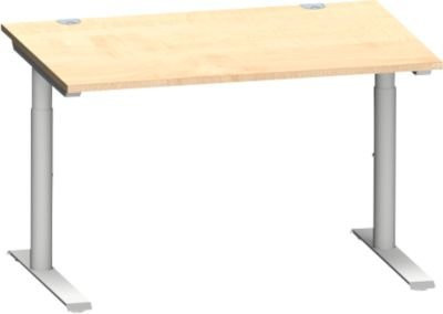 Schäfer Shop Genius Schreibtisch MODENA FLEX in Ahorn, höhenverstellbar, B: 120 cm, T: 80 cm - Bild 1