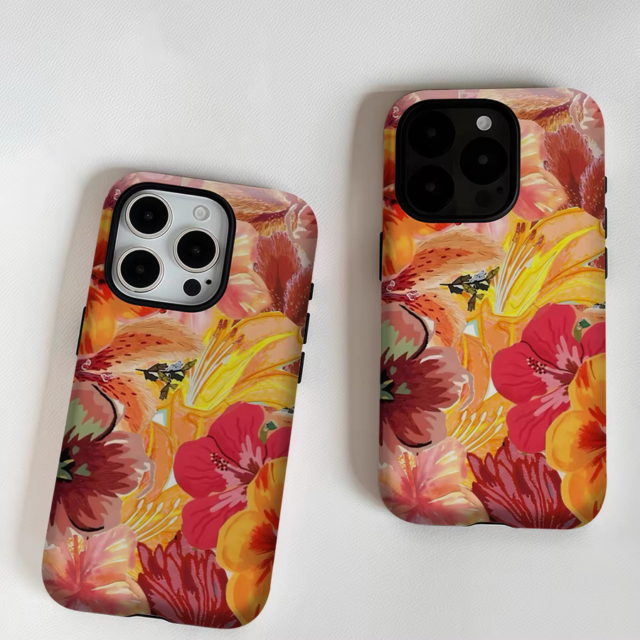 Robuste magnetische iPhone Handyhülle mit Blumenmuster von Potdemiel in Multicolour - Bild 5