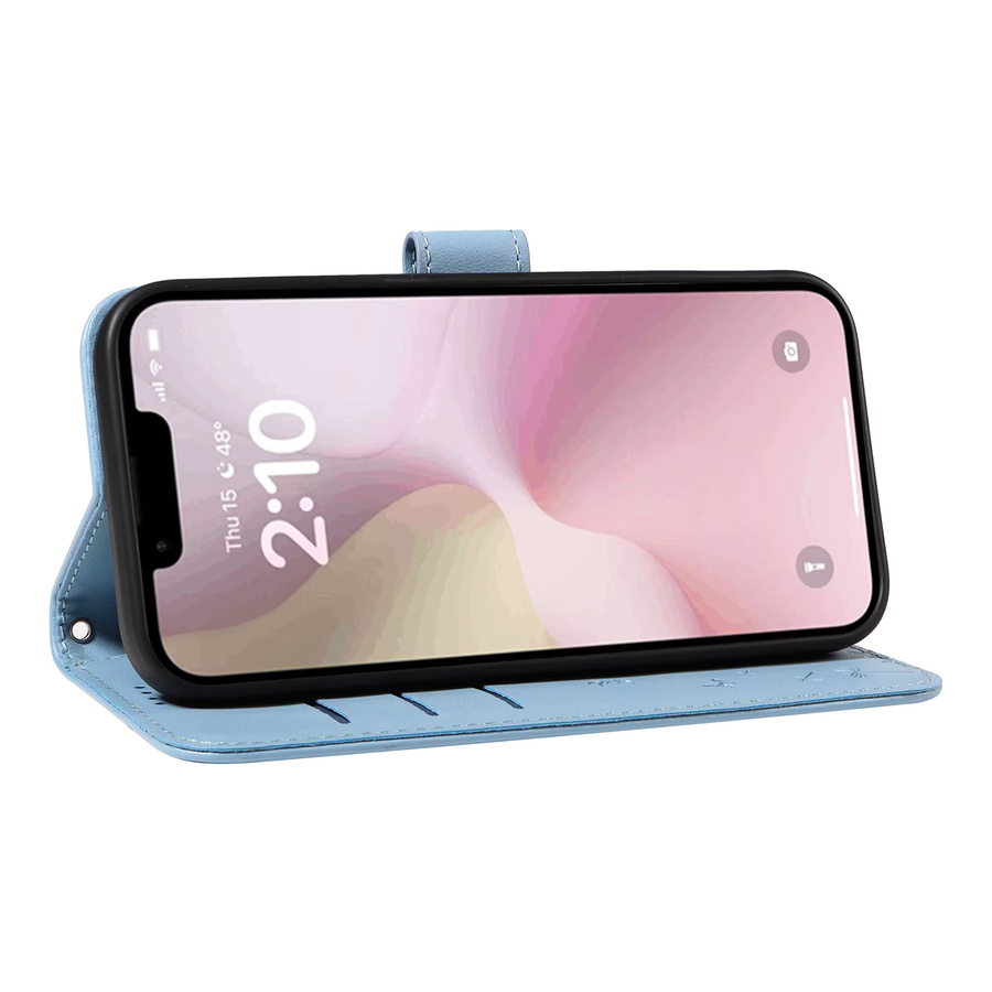 Premium Lederhülle mit Löwenzahn-Prägung für Xiaomi Redmi Note 15 14 13 12 11 10 Pro Plus 4G 5G magnetische Klapphülle in Rot - Bild 4
